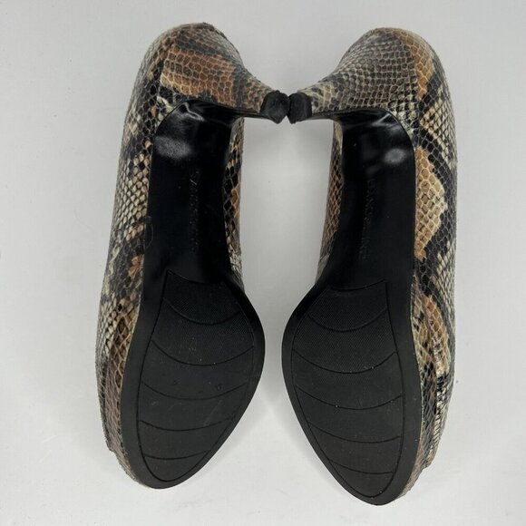 Bandolino Open Toe Pumps Snakeskin Pattern Style BDMYLAH Womens Size 7.5 Heels - Picture 8 of 9